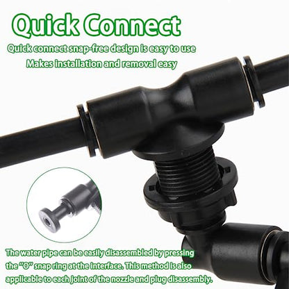 2-Pack Reptile Mister Nozzles - 1/4'' Reptile Fogger Fine Mist Nozzles for Terrarium, Paludarium, Vivarium, Plants, Amphibians, Tank - size: Single Nozzle*2
