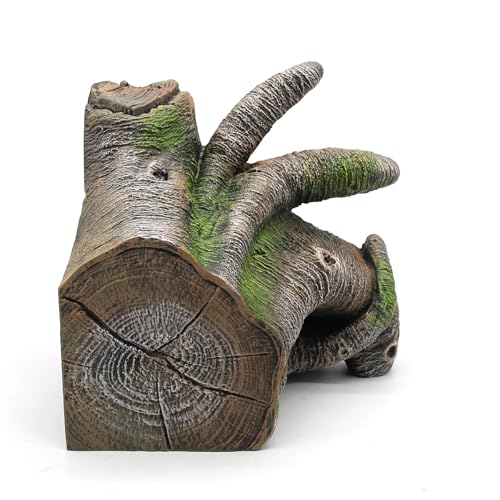 Large Bearded Dragon Basking Platform, Reptile Tank Accessories Hollow Tree Climing Ramp for Leopard Crested Gecko Lizard Turtle