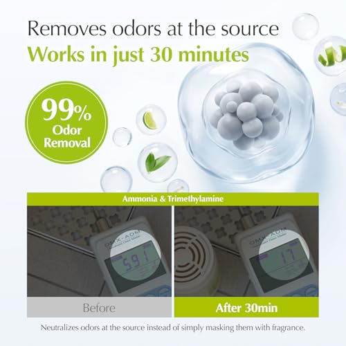 LAVOIR Odor Removing Gel | Long-Lasting Air Freshener Odor Eliminator for Bathroom, Closet, Car, Office | No Spill Gel, Plant-Based Formula | 8.8 oz | Verbena & Mint Scent