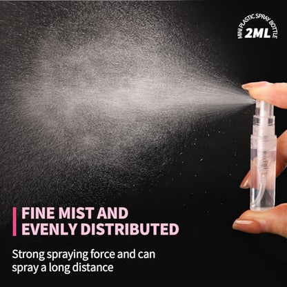 Fandamei Mini Spray Bottle, 10 Pack 2ml Mini Plastic Spray Bottle Empty, Fine Mist Refillable Perfume, Small Perfume Spray Bottle, Tiny Plastic Portable Travel Bottle, Clear - size: 2ml