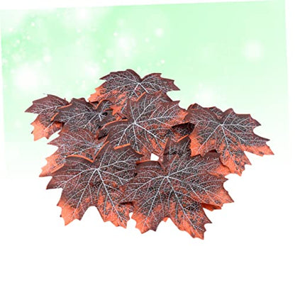 POPETPOP 12pcs Maple Leaf Litter Reptile Cage Decor Reusable Pet Habitat Decoration for Lizards Snakes Frogs Terrarium Accessories