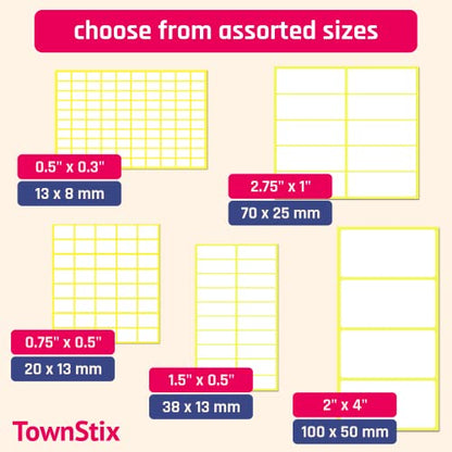 0.5" x 0.3", 2000 Pack - Small Price Stickers, White Pricing Labels | Small Labels to Write On - size: 2000 Pack