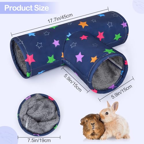 Glittme Washable Guinea Pig Tunnel, 17.7" Soft Plush Hideout for Small Pets | Small Animal Hideout Crafted With Warm Plush Lining, Offering A Cozy And Foldable Retreat For Indoor Play And Restful Sleep