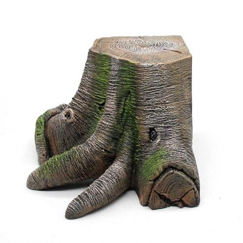 Large Bearded Dragon Basking Platform, Reptile Tank Accessories Hollow Tree Climing Ramp for Leopard Crested Gecko Lizard Turtle