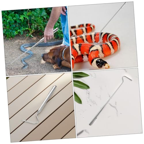 Hemoton Collapsible Snake Hook Extendable Stainless Steel Reptile Catcher for Safe Handling and Wildlife Management Portable Tool for Herpetology and Fieldwork