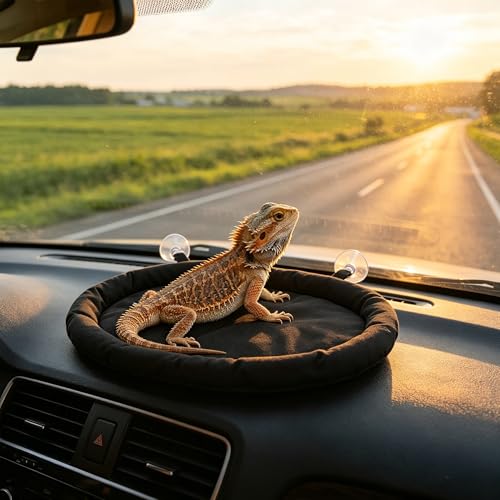 Small Gecko Bed Bearded Dragon Hammock Suction Cup Reptile Rest | Soft washable reptile hammock with suction cup, provides cozy resting spot for bearded dragons, geckos, lizards and small pet