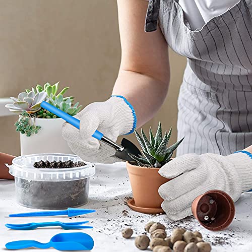 13 Pcs Succulent Care Tools, Mini Garden Transplanting Tool Set | Ideal for Succulent Planting, Miniature Gardening and Indoor Bonsai Care, Blue - style: Blue-2