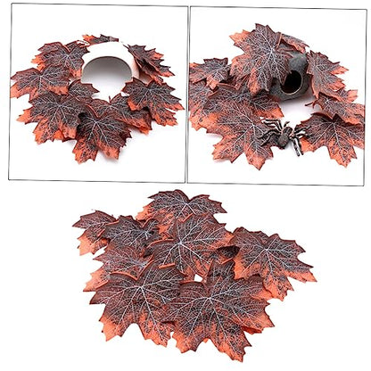Wakauto 12pcs Maple Leaf Litter for Reptile Terrarium Reusable Pet Habitat Decor for Snakes Lizards Turtles Spiders Cage Accessories