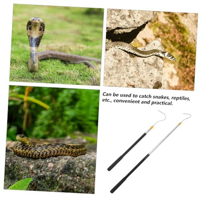 Totority Stainless Steel Snake Catcher Adjustable Hook Professional Snake Trap for Easy Catching Reptile Accessories