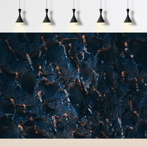 Rock Texture Reptile Habitat Background Dark Stone Wall Terrarium Backdrop Rock Surface Wall Abstraction Paint Spots Aquarium Background Abstract Rock Texture Fish Tank Background Vinyl 24x12in - color: Dark Blue, size: 24(W)x12(H)inches/ 60(W)*30cm(H)
