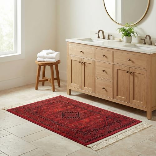 Unique Loom Tekke Collection Area Rug - Sheibani (2' 2" x 3' 1" Rectangle, Red/ Black) - size: 2' x 3'1" (Rectangular)