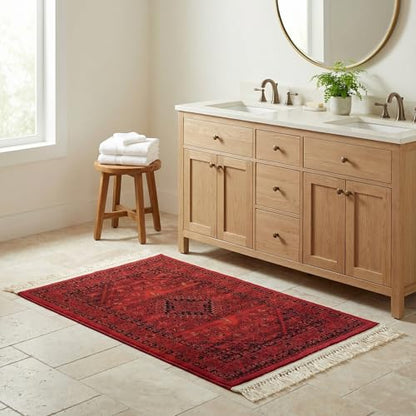 Unique Loom Tekke Collection Area Rug - Sheibani (2' 2" x 3' 1" Rectangle, Red/ Black) - size: 2' x 3'1" (Rectangular)