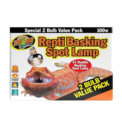 Zoo Med - Bulb BASKING SPOT 100W Value 2pk- Pack of 3.