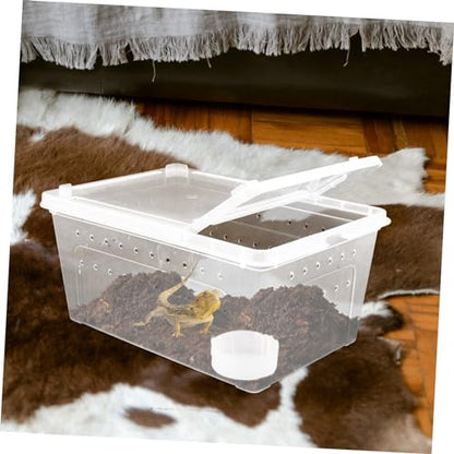Garneck 1set Reptile Breeding Box Comfortable Habitat for Snakes Turtles and Lizards Container for Observing Pet Behavior and Easy Cleaning