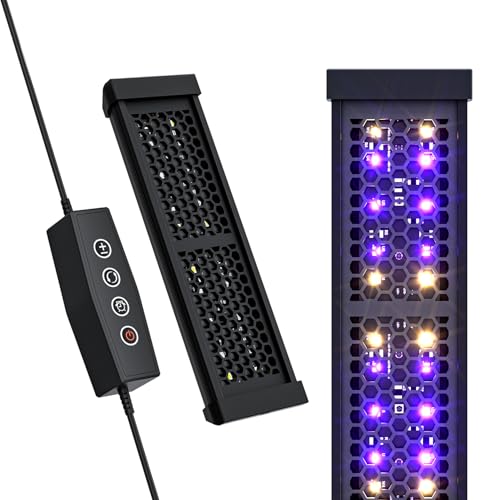 8.5" LED UVB Reptile Light with 24H Cycle Timer & Dimmer | 8W UVA UVB Lamp, UVI Switching, Brightness Adjustment for Turtle, Bearded Dragon, Lizard and More(No Heat) - size: 8.5 inches
