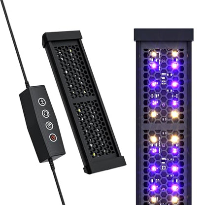 8.5" LED UVB Reptile Light with 24H Cycle Timer & Dimmer | 8W UVA UVB Lamp, UVI Switching, Brightness Adjustment for Turtle, Bearded Dragon, Lizard and More(No Heat) - size: 8.5 inches
