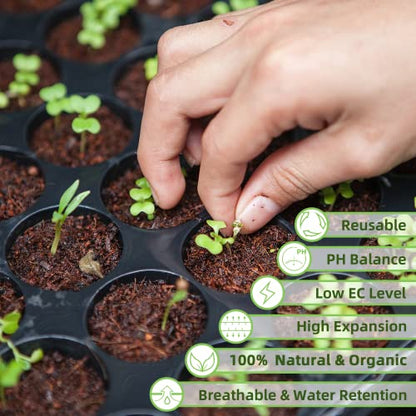 Coco Coir Brick for Plants, 2 Packs 100% Natural Organic Compressed Coconut Coir Fiber with Low EC & PH Balance, High Nutrition Coconut Soil Coco Fiber for Planting, Herbs - color: 2pack