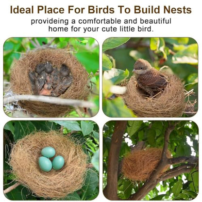Sukh 2PCS Coconut Fiber for Bird Nest - Bird Nest Bedding for Hummingbird Finch | Coconut Bird Nest Finch Coconut Fiber Loose Bedding Substrate for Laying Eggs, Resting Materials for Birds, Hummingbird Parak