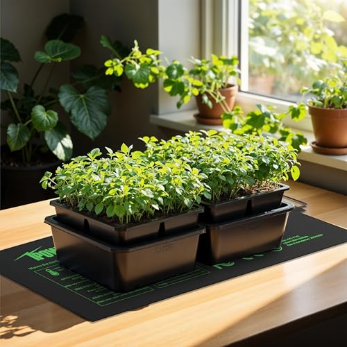 iPower 10"x20.75" Seedling Heat Mat with Built-in Temperature Controller, MET Certified Waterproof Plant Heating Pad, for Germination, Breeding, Brewing - size: 10" x 20.75", style: with Digital Controller