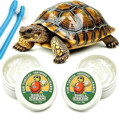 2Pcs Turtle Shell Balm, Reptile Shell Care Conditioner Moisturizer for Tortoise Lizard Reptiles, Essential Turtle Accessories, Skin Relief & Dryness Prevention for Tortoise, Lizard & All Reptiles
