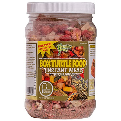Healthy Herp Box Turtle Food Instant Meal for Reptiles - Nutritious Turtle Food, Tortoise Habitat Accessories, Tortoise Food - Made in USA, Quick Prep - 5.07 oz (145g) - size: 5.07 Ounce (Pack of 1), style: Jar