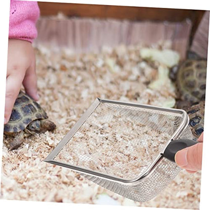 BESPORTBLE 2pcs Sand Steel Litter Scoop Long Handled Litter Shovel Aquarium Substrate Scooper Guinea Pig Poop Scooper Terrarium Tools