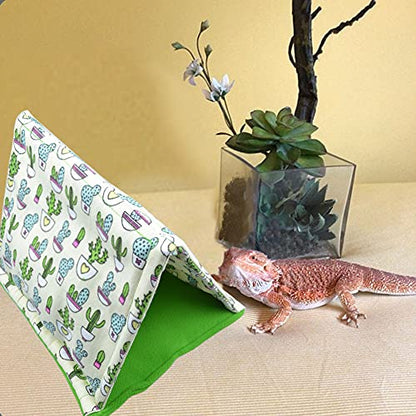 Reptile Sleeping Bed Bearded Dragon Tent Hide Habitat Shelter for Lizard Bearded Dragon Leopard Gecko