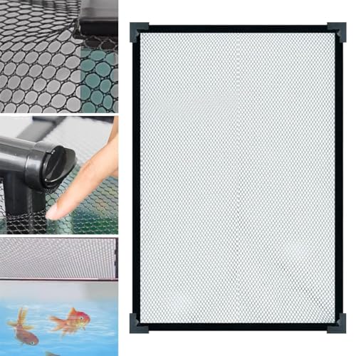 Aquarium Screen Top Cover Protective Net Anti Jumping Tear Resistant DIY Kit Fish Guard Easy to Use - size: 100cmx40cm