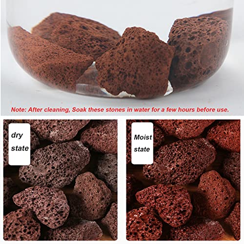 Tfwadmx Aquarium Red Lava Rock 10 Pcs Fish Tank Volcanic Pumice Stones for Betta Fish Shrimp (1.96''-3.14'') - color: Red, size: L:2''-3.2''