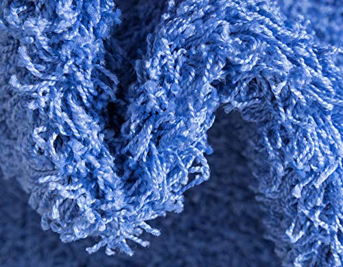 Unique Loom Solid Shag Collection Area Rug (2' 2" x 3' 1" Rectangle, Periwinkle Blue) - color: Periwinkle Blue, size: 2'2" x 3'1" (Rectangular)
