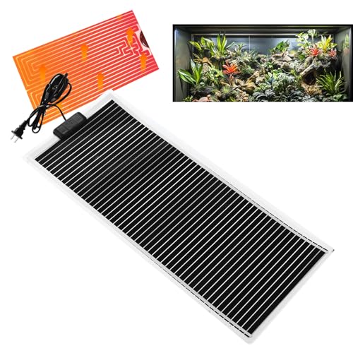 Reptile Heating Pad, 35W Graphene Under Tank Heat Mat 28x65cm, Safe and Portable Terrarium Heater for Turtles, Lizards, Snakes, and Geckos