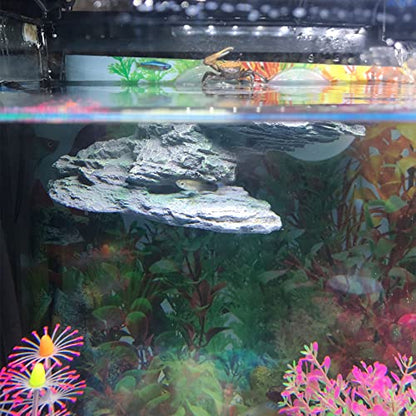 kathson Turtle Basking Platform with Suction Cup Tortoise Climbing Rest Terrace Resin Step Decoration Reptile Habitat Rock Decor for Frogs,Lizards,Geckos,Bearded Dragon-L - style: Slope