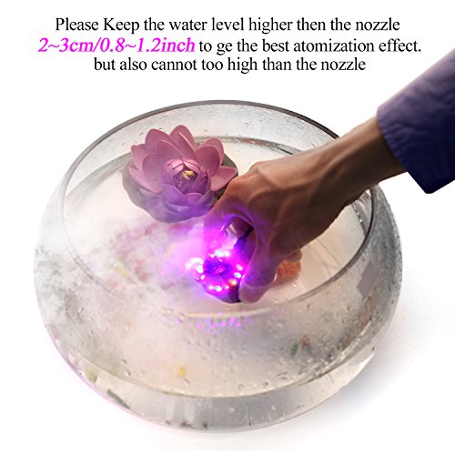 AGPTEK 12 LED Mist Maker Water Fountain Pond Fog Atomizer Air Humidifier, Ideal For Indoor or Outdoor Fountains, Water Feature Use.