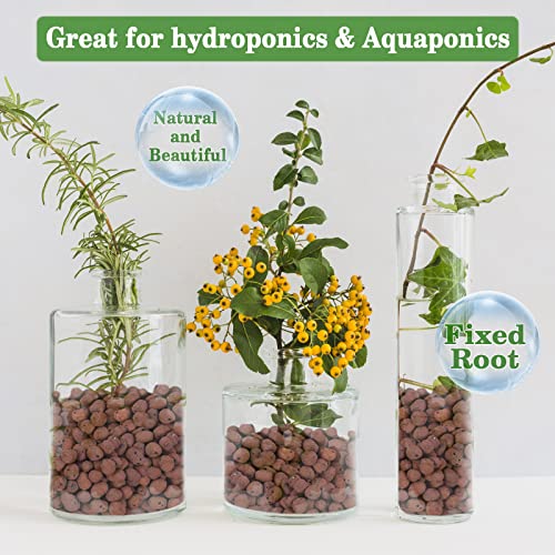 4LB Leca Clay Pebbles for Plants, 4mm-16mm Clay Balls for Hydroponic | Drainage, Reusable, Aeration, Moisture Retention, Lightweight, Natural Leca for Orchids, Succulents, Terrariums, Aquaponics - size: 4LB