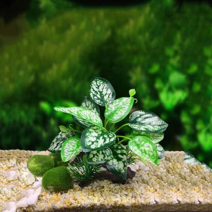 4 Pack Tall Aquarium Plants - Reptile Habitat Plants Realistic Silk Fake Betta Fish Tank Decor for Terrarium Aquascaping