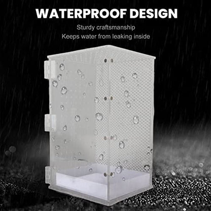 Acrylic Reptile Terrarium Tank Paludarium Habitat Tank with Magnetic Door Ventilation Holes for Tarantula Frog Leopard Gecko (L) - size: L