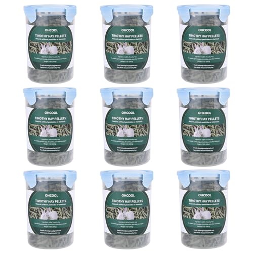 Timothy Hay Pellets, 63oz (9 * 7 oz) Small Pet Feed | 100% premium nutrition timothy pellets, ideal for tortoises and rabbits - size: 7 Ounce (Pack of 9)