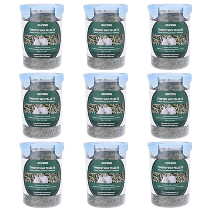Timothy Hay Pellets, 63oz (9 * 7 oz) Small Pet Feed | 100% premium nutrition timothy pellets, ideal for tortoises and rabbits - size: 7 Ounce (Pack of 9)