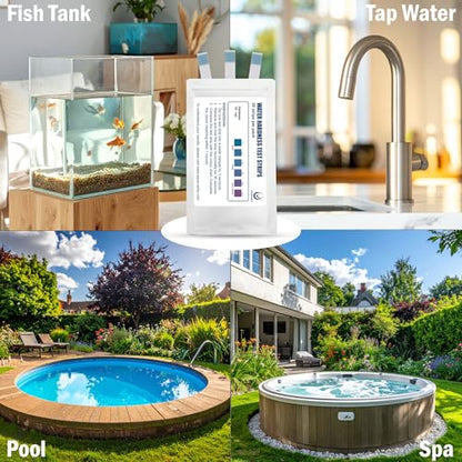 Water Hardness Test Strips – Pack of 20 – Fast & Accurate Results in 30 Seconds – Water Hardness Test Kit for Calcium & Magnesium Levels – Tap, Aquariums, Pools, Hot Tubs, and Appliances | Get Reliable and Fast Results in 30 Seconds – Hard Water Testing K