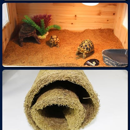 Reptiles Carpet BeardedDragon Substrate CoconutFiber Bedding Mat for BeardedDragon Sleep Pad Terrariums Liner Accessory Terrariums Accessories for Small Pet - size: 100x40cm