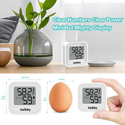 Indoor Humidity Meter Hygrometer 4Pack, Room Thermometer for Accurate Room Temperature Monitor, Digital Hygrometer with Indoor Thermometer for Home, Baby Nursery, and Humidity Sensor Enhanced Comfort