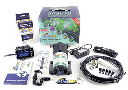 MistKing – Starter Misting System, 5th Gen | Used by Zoos, Botanical Gardens, Institutions & Hobbyists | Expandable to 10 Nozzles | Extremely Fine Mist | 50 Micron Droplets | MKSMS5-125-50 | Used by Zoos, Botanical Gardens, Institutions & Hobbyists, Expan