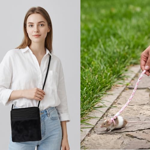 2 Pcs Sugar Glider Pouch Sugar Glider Bonding Pouch and 2 Hamster Leash Small Animal Economy Carrying Bonding Pouches Soft Hamster Bag Guinea Pig Carrier for Rat Reptile Other Small Pets