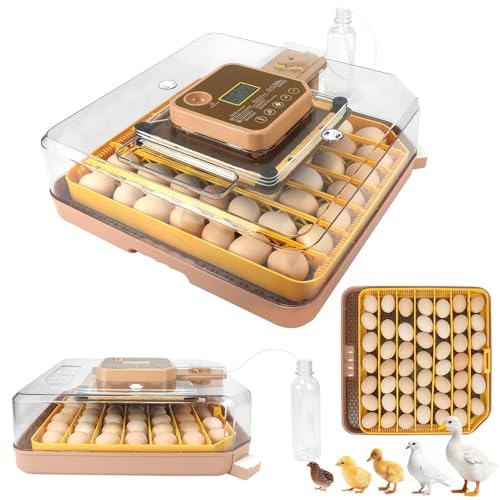 Nest IV - 48 Egg Incubator for Breeders, Fully Automated, Accurate Humidity & Temp Control, Chick Separator, Flexible Egg Spacing, Custom Incubation Days, Auto Turning & Auto Stop, Easy Monitoring - size: 48 Egg [Brown]