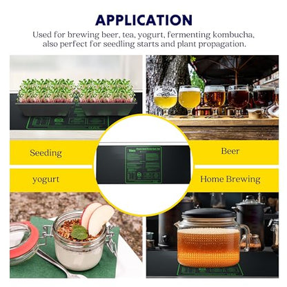 iPower 48" x 20" Durable Waterproof Seedling Heat Mat with MET Certified, Warm Hydroponic Heating Pad for Germination, Indoor Gardening, Brewing and Seed Starting - size: 48" x 20", style: Heat Mat