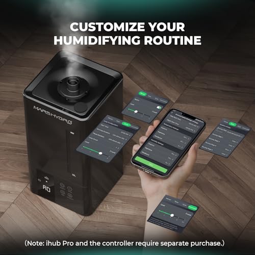 MARS HYDRO 2026 New Plant Humidifier 6L with Adjustable Humidity | Timer Function,Ultrasonic Precise and Silent Operation,No-Leak Seal for Grow Tent,Indoor Planting,Greenhouse - size: 6L