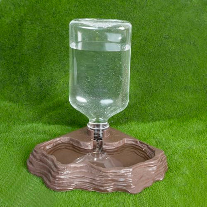 Lizard Bearded Dragon Water Bowl Dish Automatic Dispenser,17oz,Brown | 17oz Terrarium Tank Reptile Food Bowl,Water Feeder Automatic Dispenser Feeding,Geckos Lizards Turtle Bearded Dragons - color: Brown