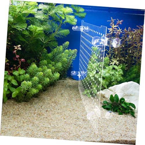 BESPORTBLE 1 Set Fish Tank Divider - Transparent Acrylic Aquarium Isolation Net Adjustable Fish Separator Dividing Net Plate for Shrimp Reptiles