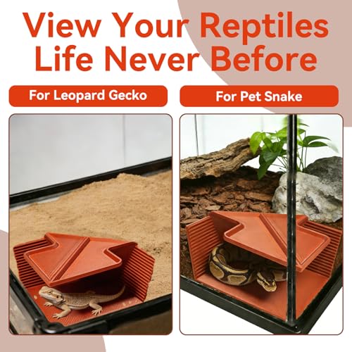 Cave Hide for Reptiles, Lizard Hideout with Safe Shelter | Snake Cave Hut for Themed Terrarium Ideal for Gecko Hamster Snake to Rest & Hide