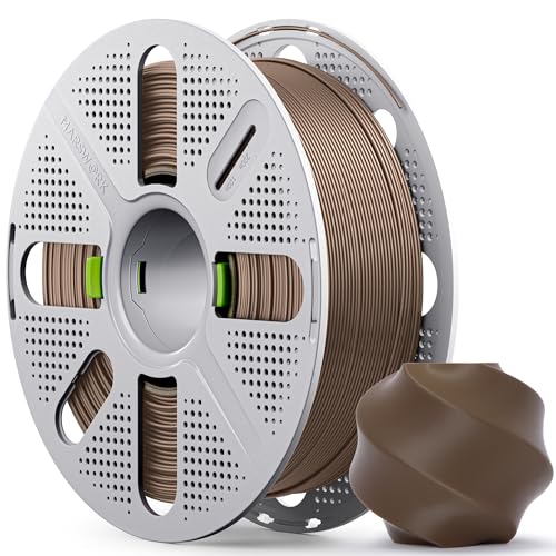 PLA Basic, Pre-Dried Filament with Quick-Swap Reusable Spool 1kg (2.2lbs), 1.75mm 3D Printing Filament, Compatible with Bambu Lab 3D Printers – Cocoa Brown - color: Cocoa Brown With Spool, size: With Spool